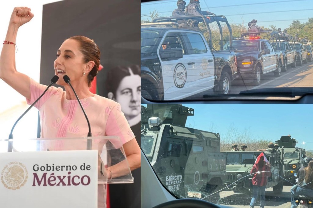 NOMÁS ASÍ VAN, VISITA DE CLAUDIA SHEINBAUM A CULIACÁN ENTRE FUERTE OPERATIVO